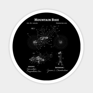 Mountain Bike patent / cyclist patent present / cyclist gift idea Magnet